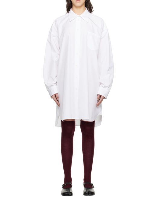 Maison Margiela White Knee-Length Shirt