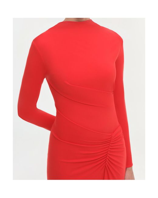 Jonathan Simkhai Red Ferrera Midi Dress