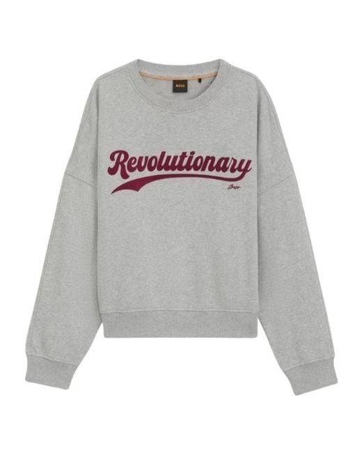 Boss Gray Long-Sleeve Sweatshirt