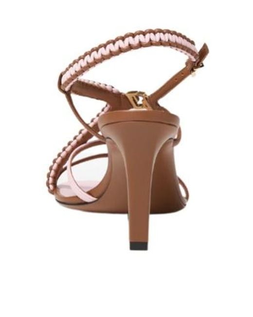Fendi Pink 85Mm Ffold Heeled Sandals