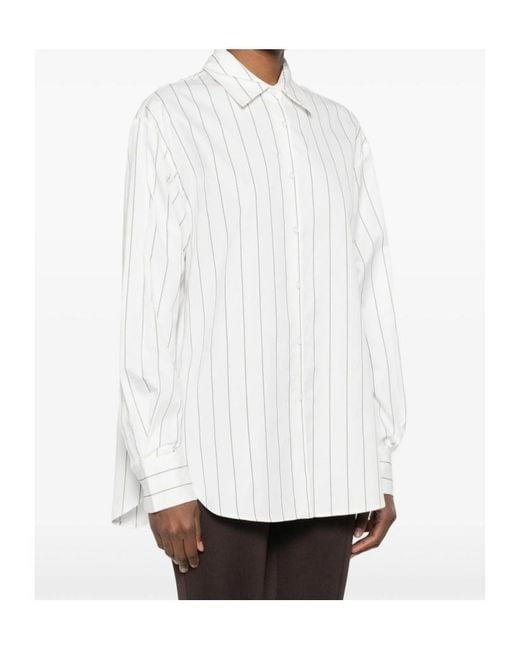 Frankie Shop White Long-Sleeved Shirt