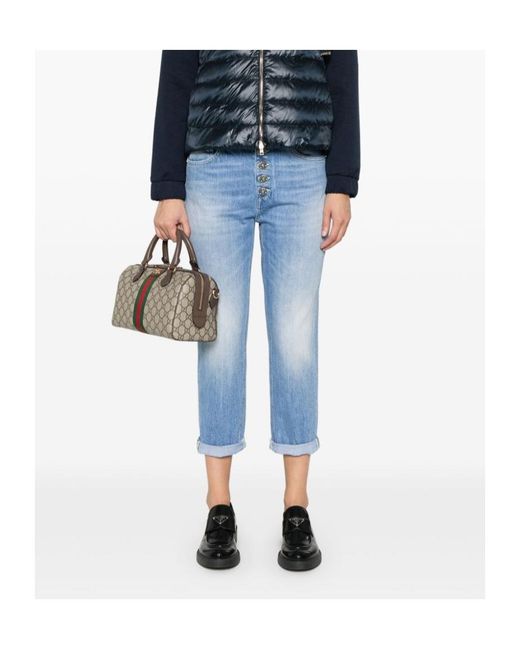 Dondup Blue Slim-Fit Distressed Jeans
