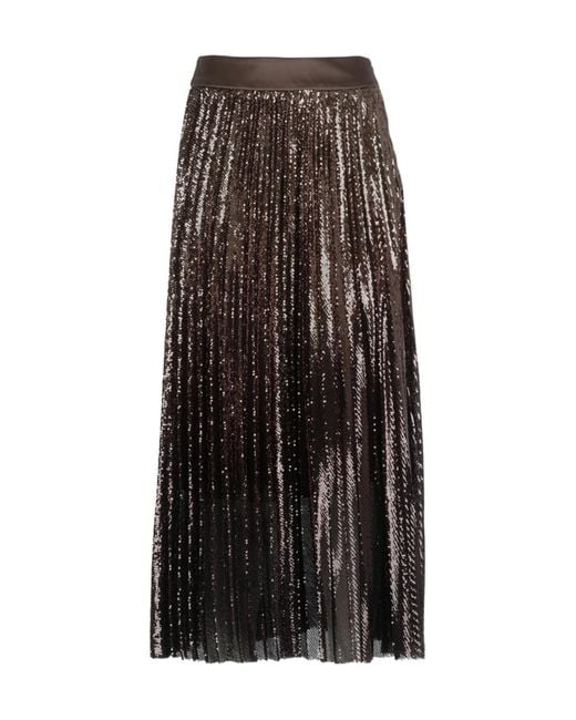 Peserico Brown Aurea Midi Skirt