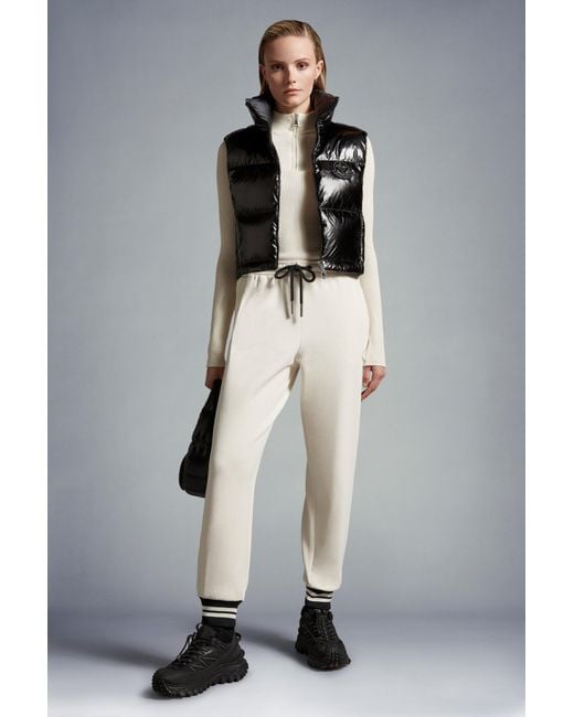 Moncler Gray Logo Patch Detail Drawstring Sweatpants