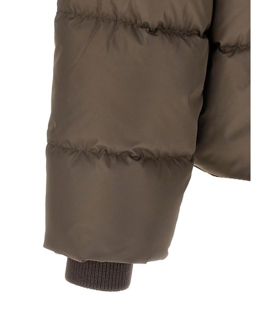 Moncler Green Moncler Rick Owens Zip-Up Down Jacket for men