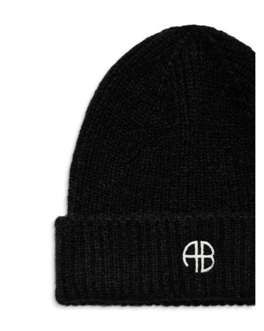 Anine Bing Black Elia Beanie