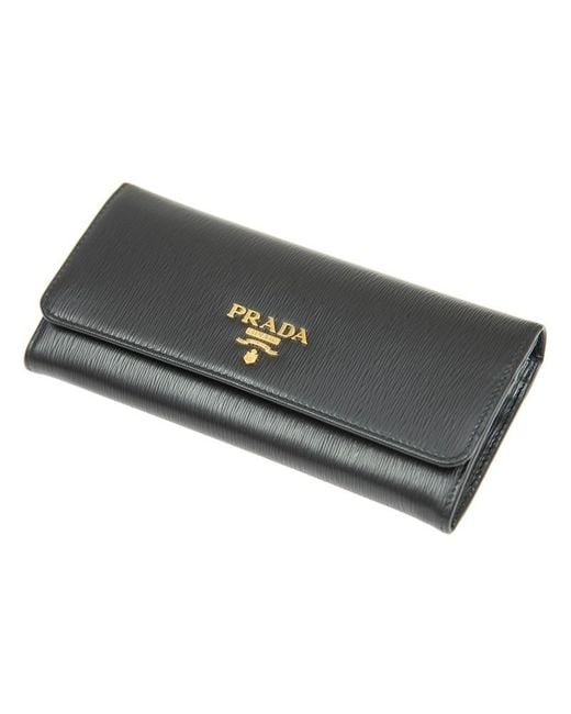 Prada Gray Flip Wallet