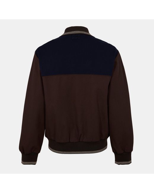 Miu Miu Blue Two-Tone Sweater