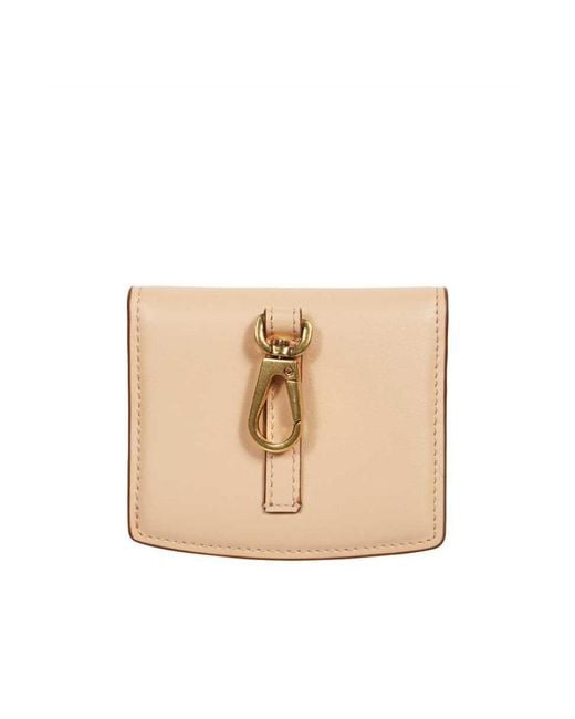 Stella McCartney Natural Logo-Plaque Card Holder