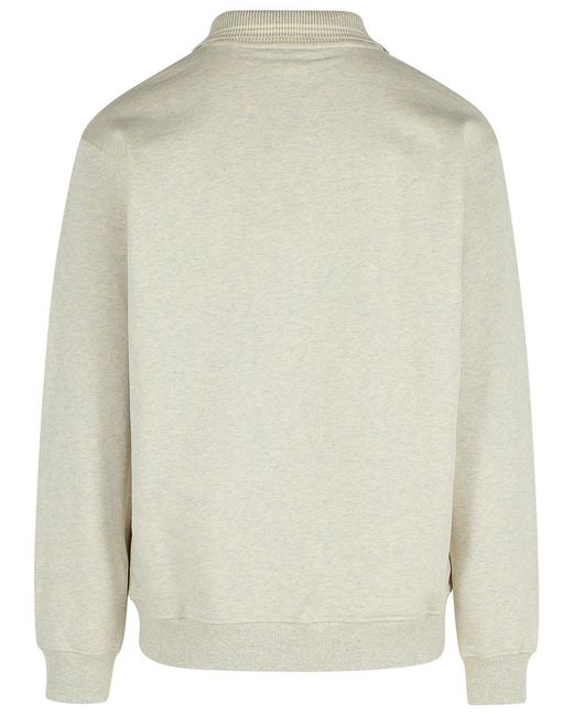 Drole de Monsieur White Drôle De Monsieur Logo Embroidered Knitted Jumper for men