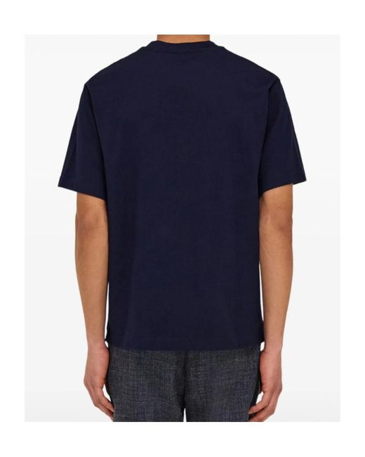Ferragamo Blue Short-Sleeved T-Shirt for men