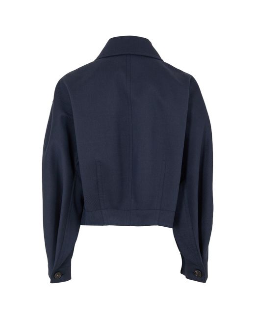 Bottega Veneta Blue Cropped Jacket