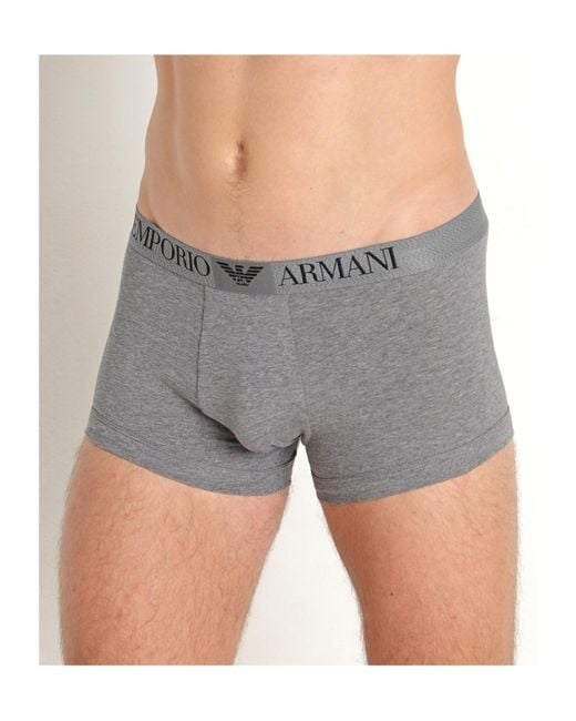 Emporio Armani Gray Elastic Waist Underwear for men