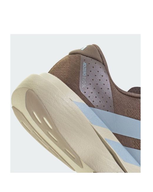 Adidas Originals Gray Adizero Evo Striped Panelled Sneakers