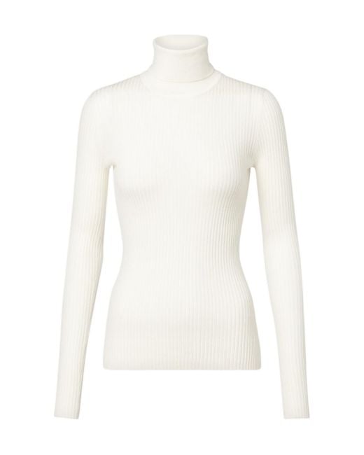 Gabriela Hearst White Cashmere And Silk Turtleneck Sweater