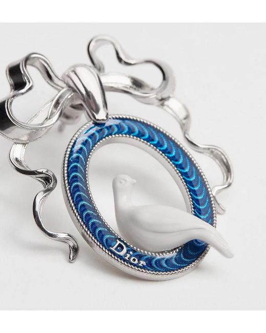 Dior Blue Médaillon Earrings