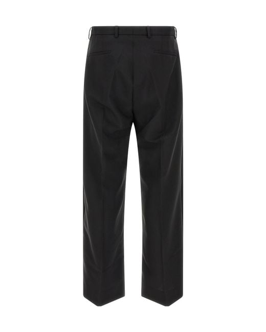 Kiko Kostadinov Black Vaals Pleated Wide-Leg Pants for men