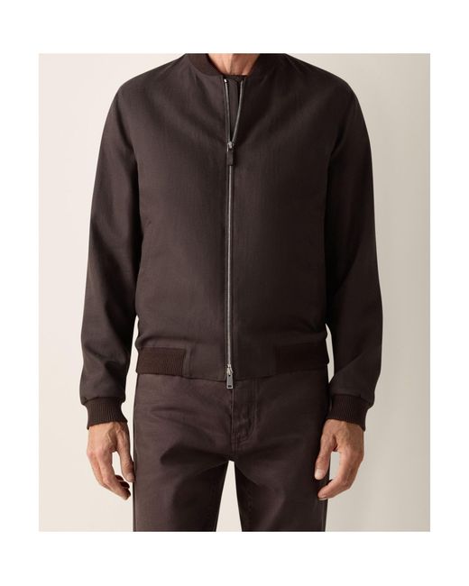 Zegna Black Long-Sleeved Casual Jacket for men