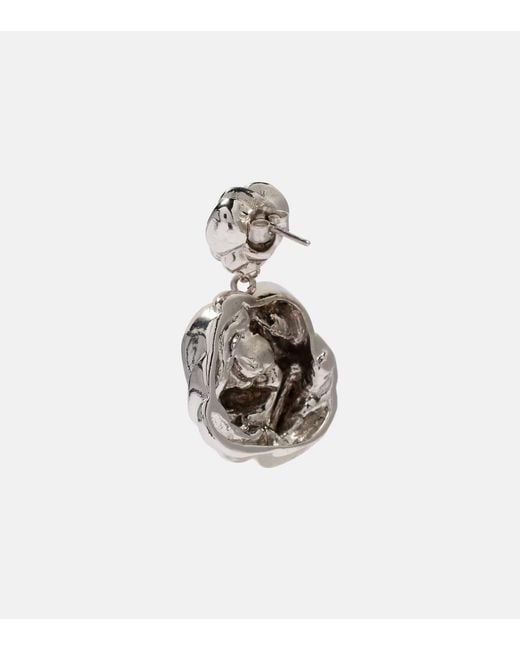 Magda Butrym White Floral Earrings