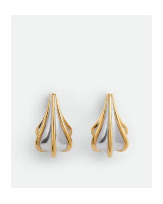 Bottega Veneta White Drop Mini Earrings
