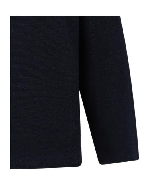 Fabiana Filippi Blue Lurex Thread Hooded Jumper