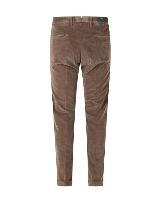 Briglia 1949 Brown Casual Trousers With Belt Loops for men
