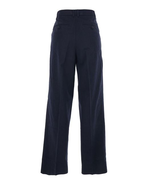DUNST Blue Pleated Chino Pants