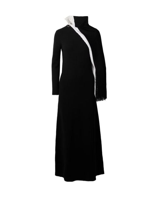 Proenza Schouler Black Tassel Knit Dress