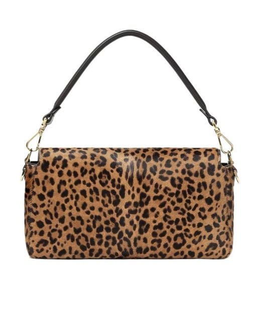 Fendi Brown Baguette Leo Animalier Printed Medium Shoulder Bag