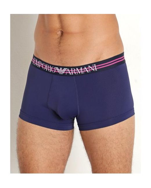 Emporio Armani Blue Elastic Waist Underwear for men