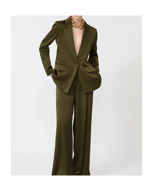 Max Mara Green Studio Elegante Single-Breasted Blazer