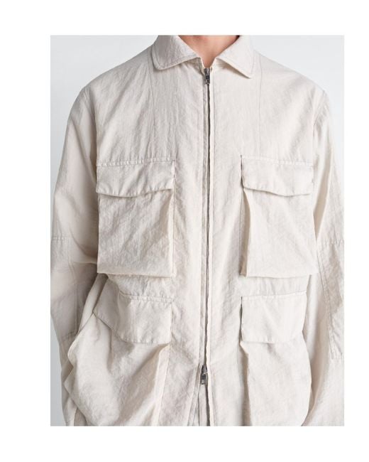 Lemaire White Pocket Zip Jacket for men