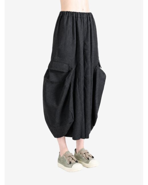 Comme des Garçons Gray Elastic Waist Casual Pants