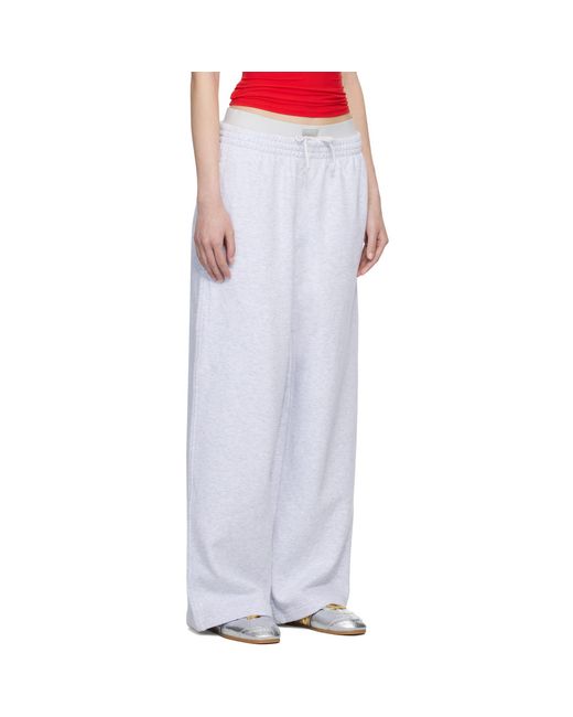 Skims Blue Fleece Loose Double Waist Sweatpants
