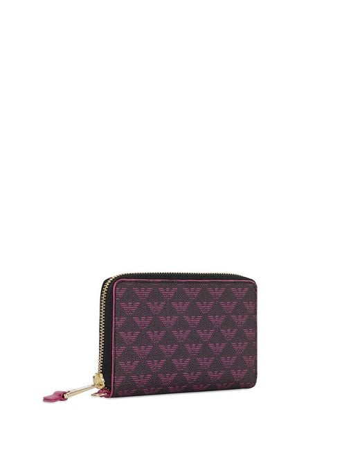 Emporio Armani Purple Logo Wallet for men