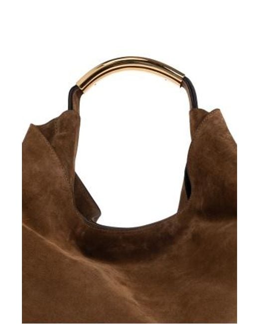 Moschino Brown Top Handle Handbag