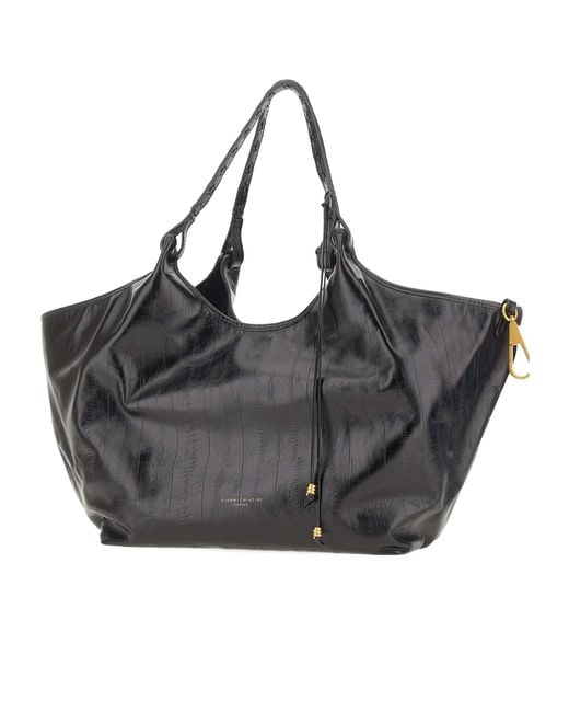 Gianni Chiarini Black Dua Large Shoulder Bag