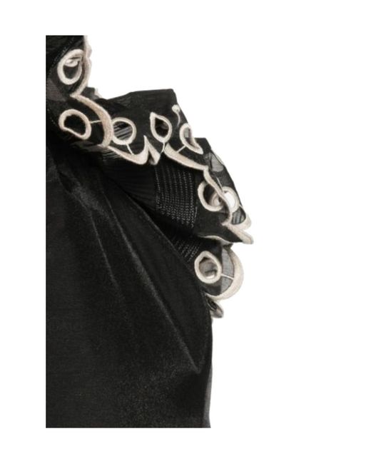 Zimmermann Black Ruffled Trim Tiered Dress