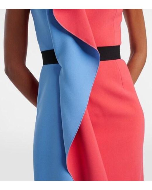Roksanda Red Pembroke Draped Crepe Cocktail Dress