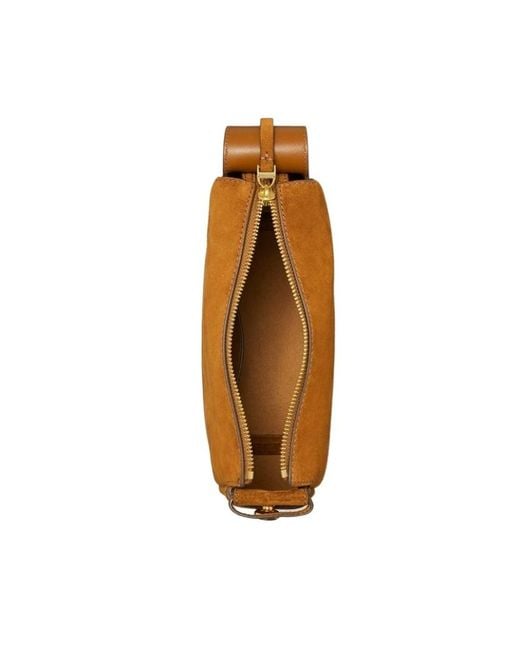 Tory Burch Brown Romy Suede Shoulder Bag