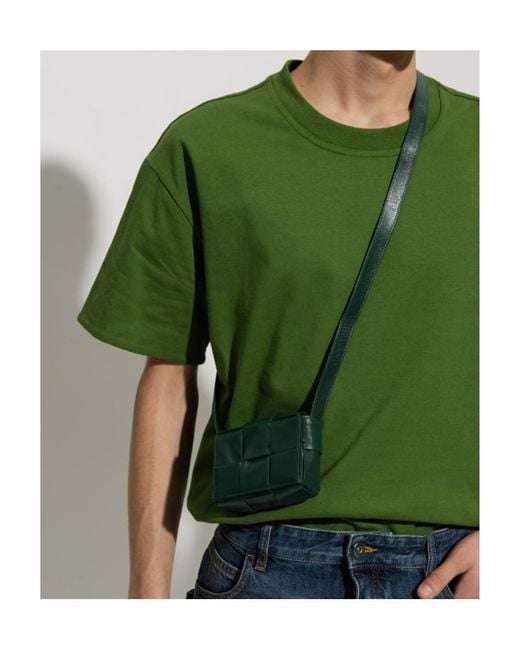 Bottega Veneta Green Mini Cassette Shoulder Bag for men