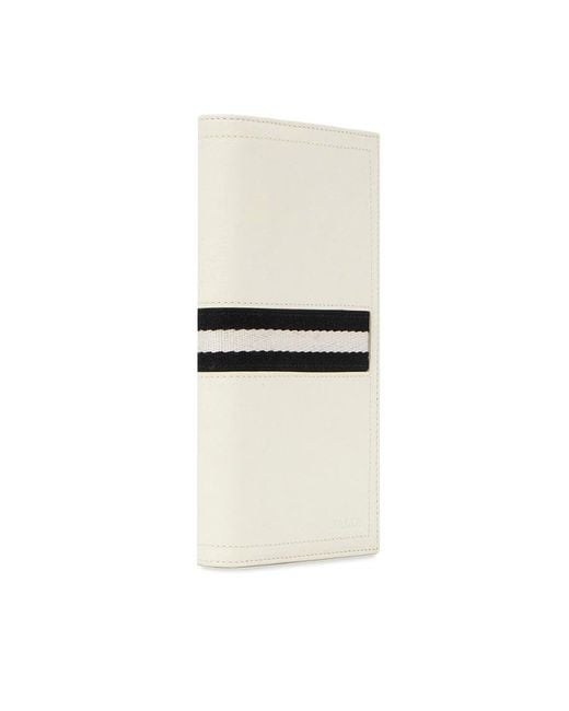 Bally White Stripe Detail Wallet