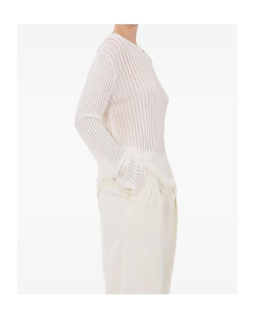 Loulou de Saison White Hedora Knitted Sweater
