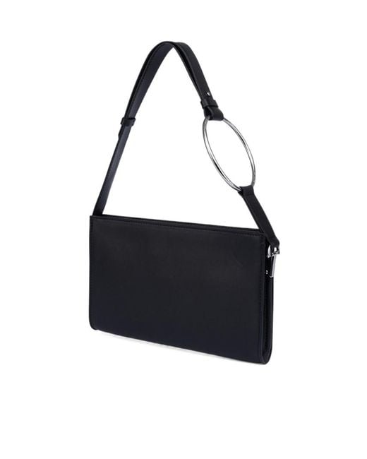 Dondup Black Ring-Detail Tote Bag