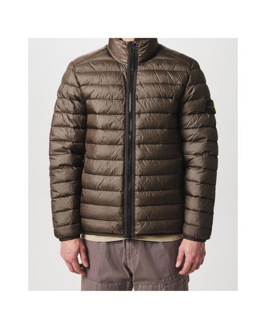 Stone Island Brown Lightweight Down Jacket for men