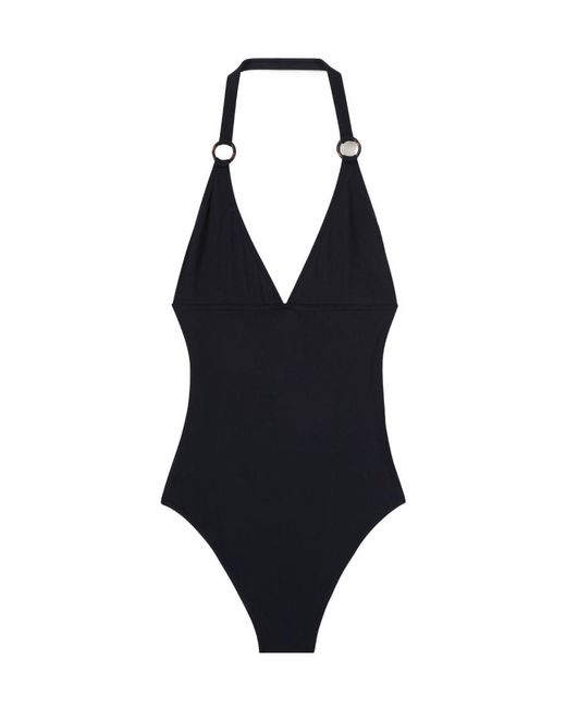 Loro Piana Blue Halter One Piece Swimsuit