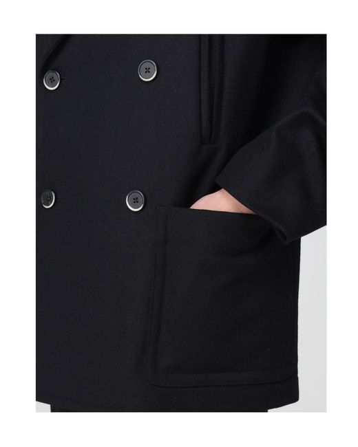 Barena Blue Double-Breasted Pocket Coat for men