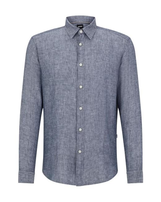 Boss Blue Logo Shirt for men