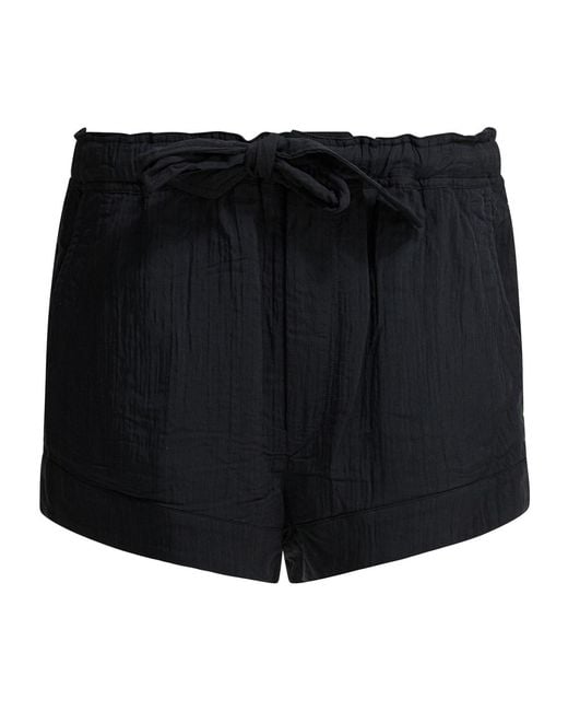 Isabel Marant Black 'Birva' Shorts With Laces