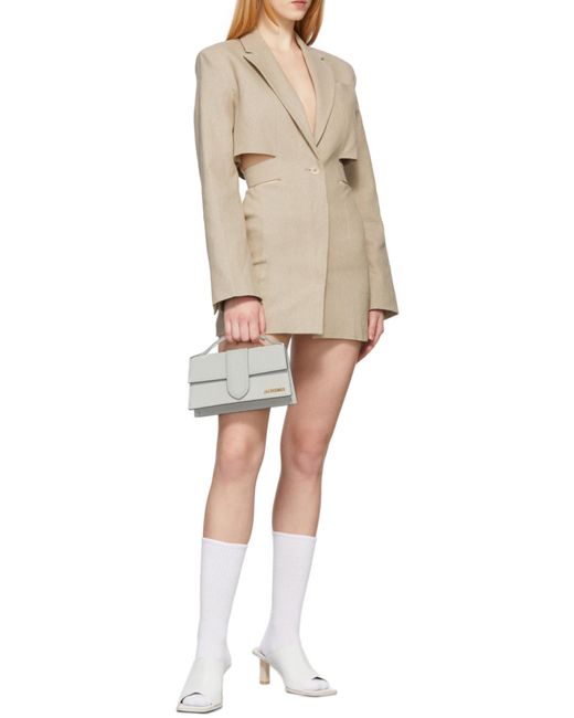 Jacquemus Natural Cut-Out Blazer Mini Dress